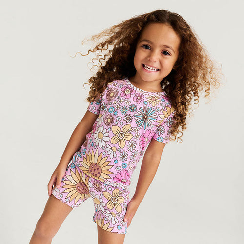 Posh Peanut Short Pajama Set - Presley Pink  (Final Sale)