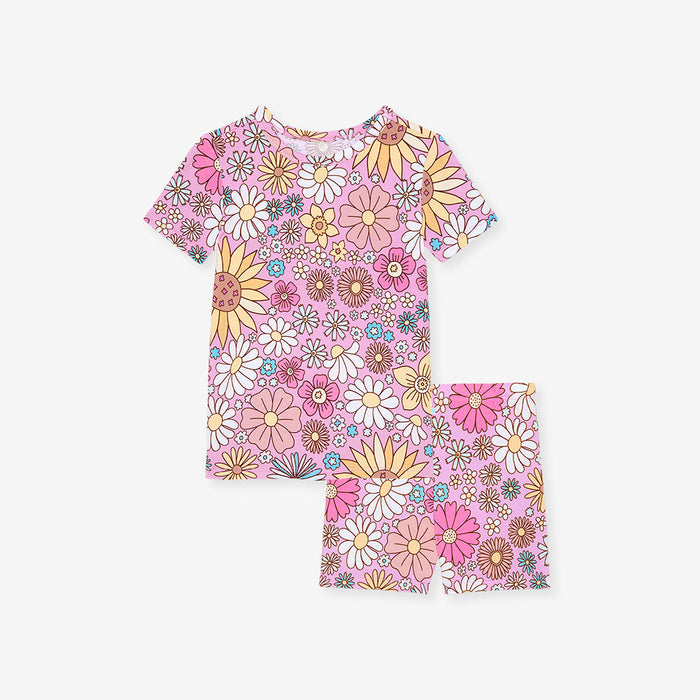 Posh Peanut Short Pajama Set - Presley Pink  (Final Sale)