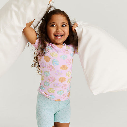 Posh Peanut Short Pajama Set - Shelly Pink (Final Sale)