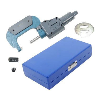 Professional Grade 1-2 Digital Micrometer 0.00005 Resolution Carbide 25-50mm Dual Unit Switch For Machinists