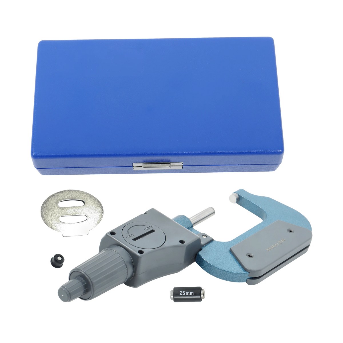Professional Grade 1-2 Digital Micrometer 0.00005 Resolution Carbide 25-50mm Dual Unit Switch For Machinists
