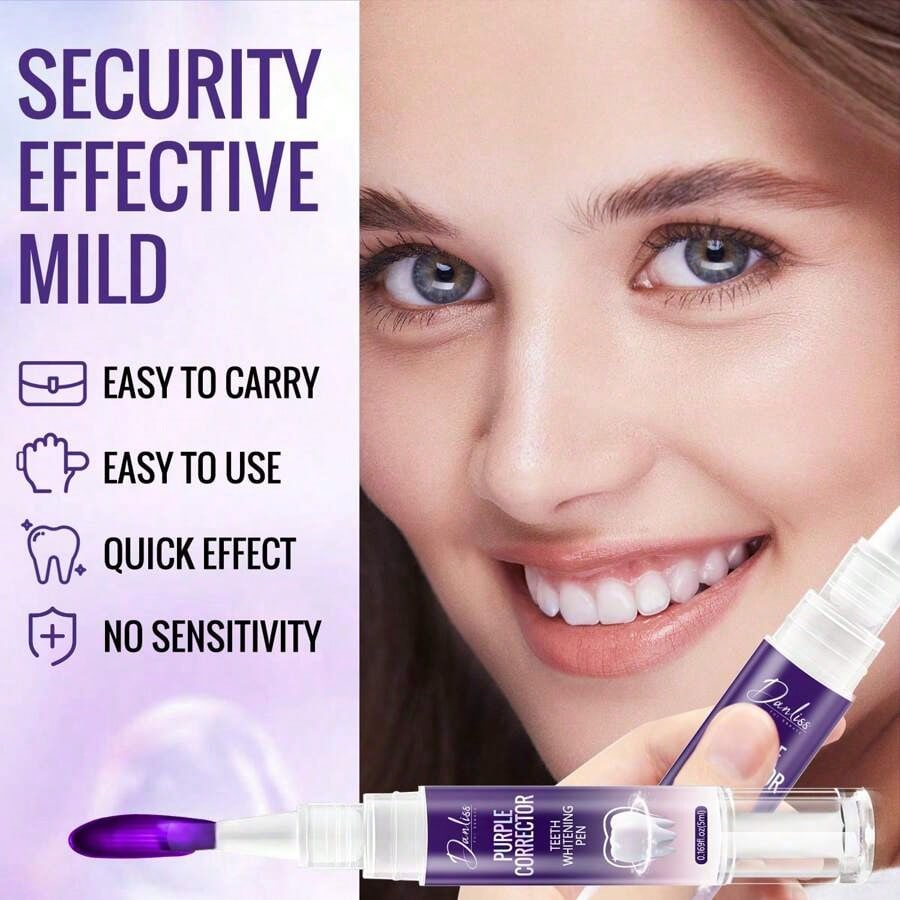 Purple Corrector- Teeth Whitening Pen,Brightening, Stain Neutralization, Enamel-, Improves Teeth Appearance,Enjoy The Brightest Smile