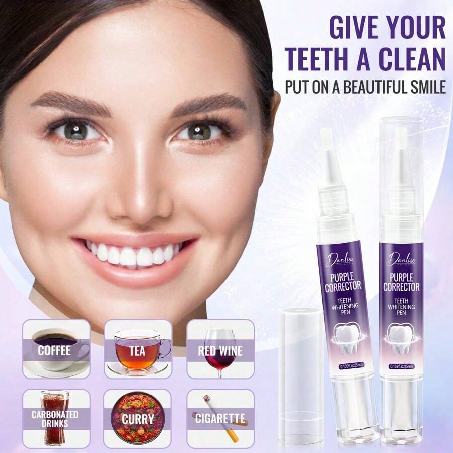 Purple Corrector- Teeth Whitening Pen,Brightening, Stain Neutralization, Enamel-, Improves Teeth Appearance,Enjoy The Brightest Smile