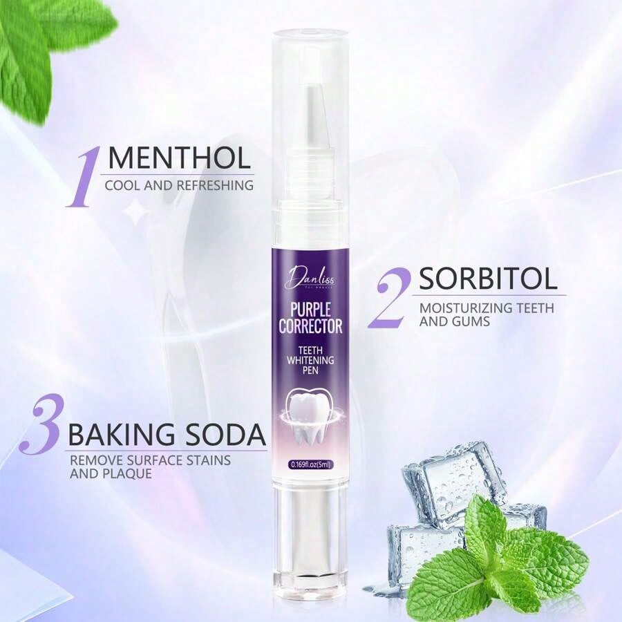 Purple Corrector- Teeth Whitening Pen,Brightening, Stain Neutralization, Enamel-, Improves Teeth Appearance,Enjoy The Brightest Smile
