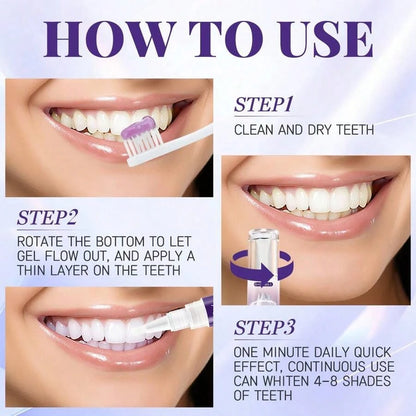 Purple Corrector- Teeth Whitening Pen,Brightening, Stain Neutralization, Enamel-, Improves Teeth Appearance,Enjoy The Brightest Smile