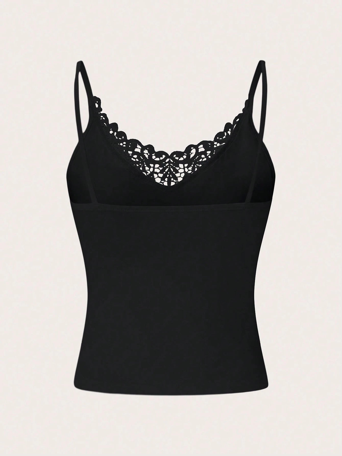 Qadelle Women's Spliced Lace Camisole Tank Top
