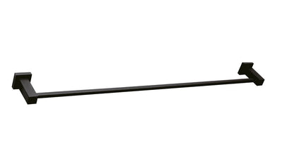 QUBI Black single towel rail in Matte Black Accessories ECT