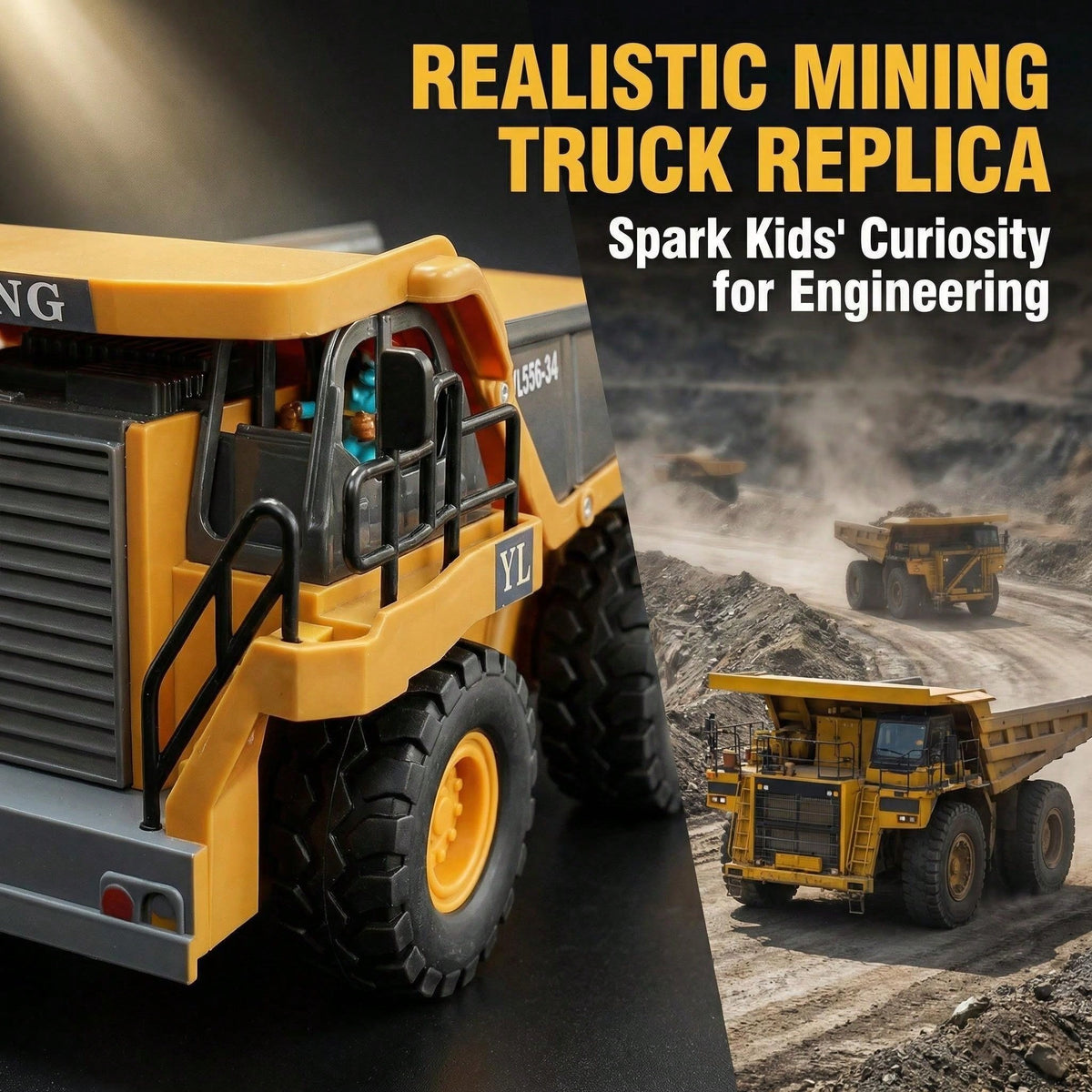 RC Dump Truck Toy For Kids| 9-Channel Metal Construction Vehicle With Working Bed, Lights & Sounds, Rechargeable Remote Control Truck For Boys Ages 8-12, Gift For Birthday 2026