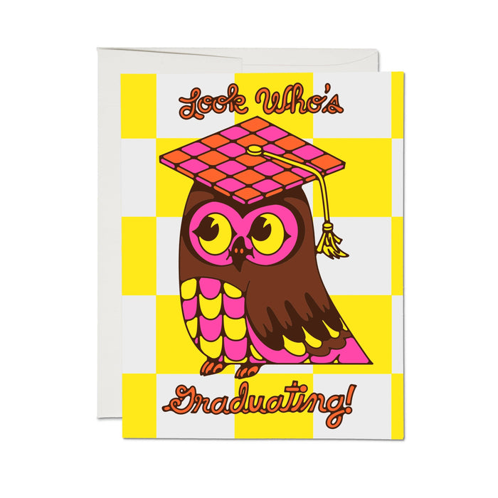 Red Cap Cards Greeting Card - Look Who's Graduating!