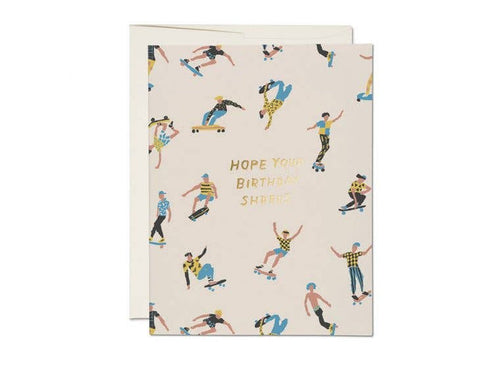 Red Cap Cards Greeting Card - Shreds Birthday