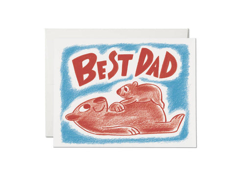 Red Cap Cards Greeting Card - Wombat Dad Father's Day