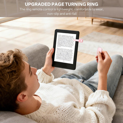 Remote Page Turner Ring For Kindle Paperwhite/Scribe/Oasis, Wireless RF Remote Clicker, Compatible With IPhone, Android Tablets, E-Readers, Camera Shutter And Video Trigger