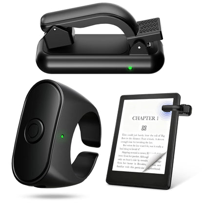 Remote Page Turner Ring For Kindle Paperwhite/Scribe/Oasis, Wireless RF Remote Clicker, Compatible With IPhone, Android Tablets, E-Readers, Camera Shutter And Video Trigger