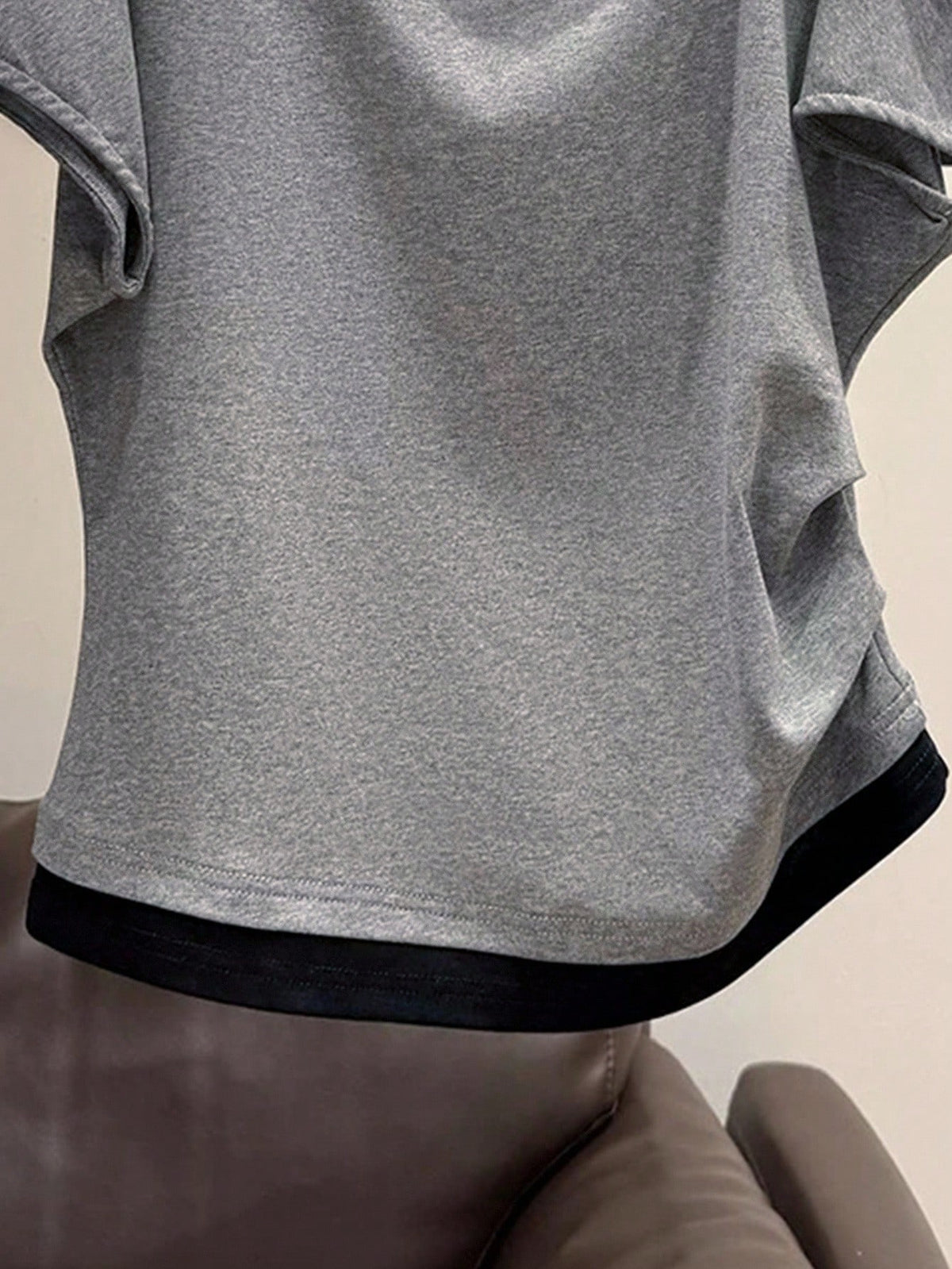 Resyla Women's Asymmetric Shoulder 2 In 1 Short Sleeve T-Shirt, Summer