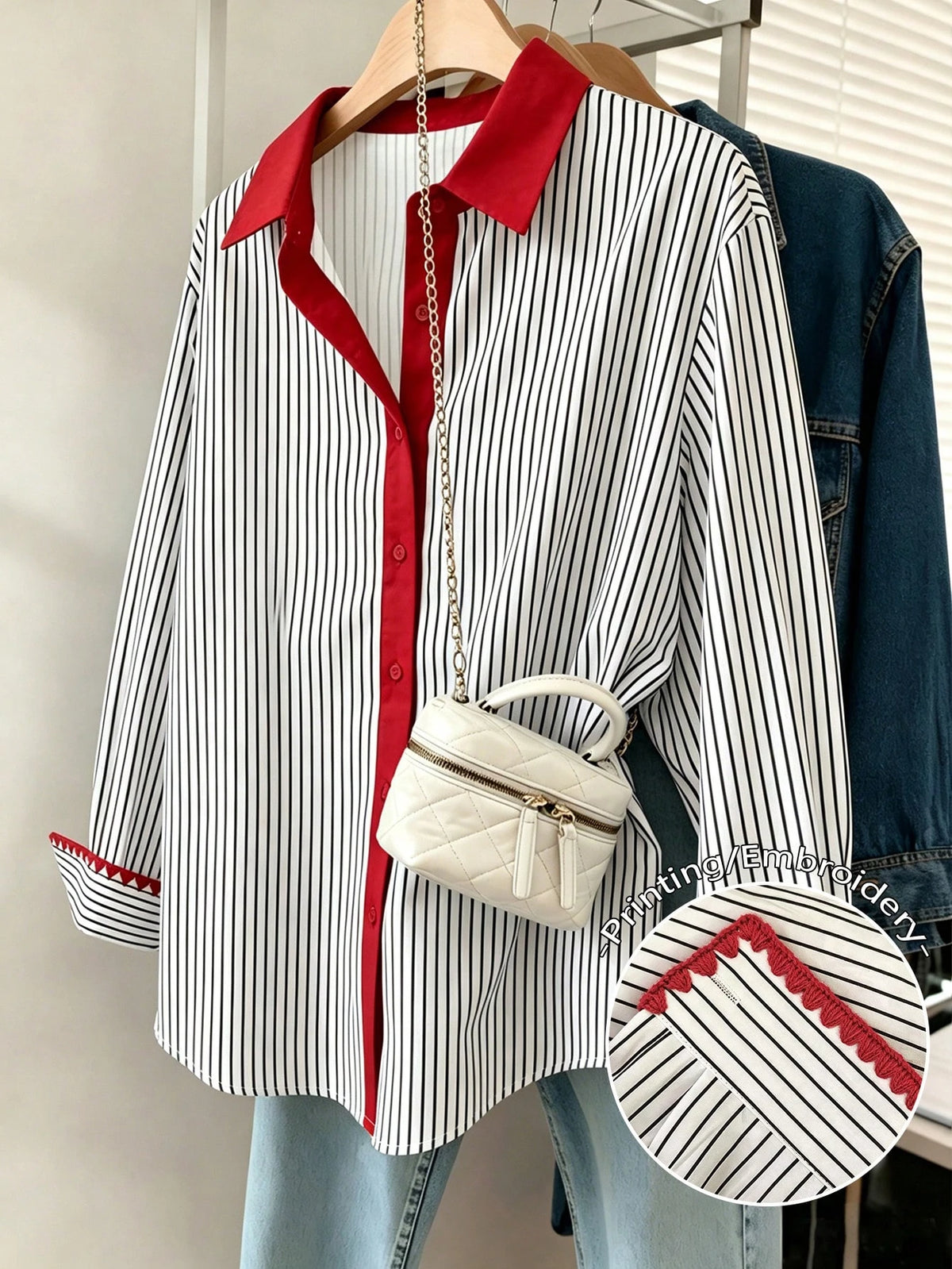 Resyla Women's Casual Commuter Striped Shirt