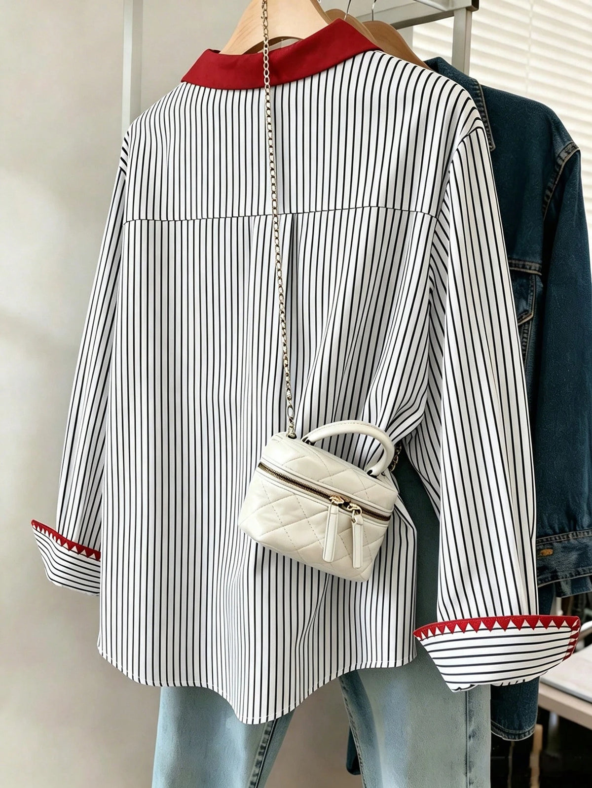 Resyla Women's Casual Commuter Striped Shirt