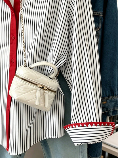 Resyla Women's Casual Commuter Striped Shirt