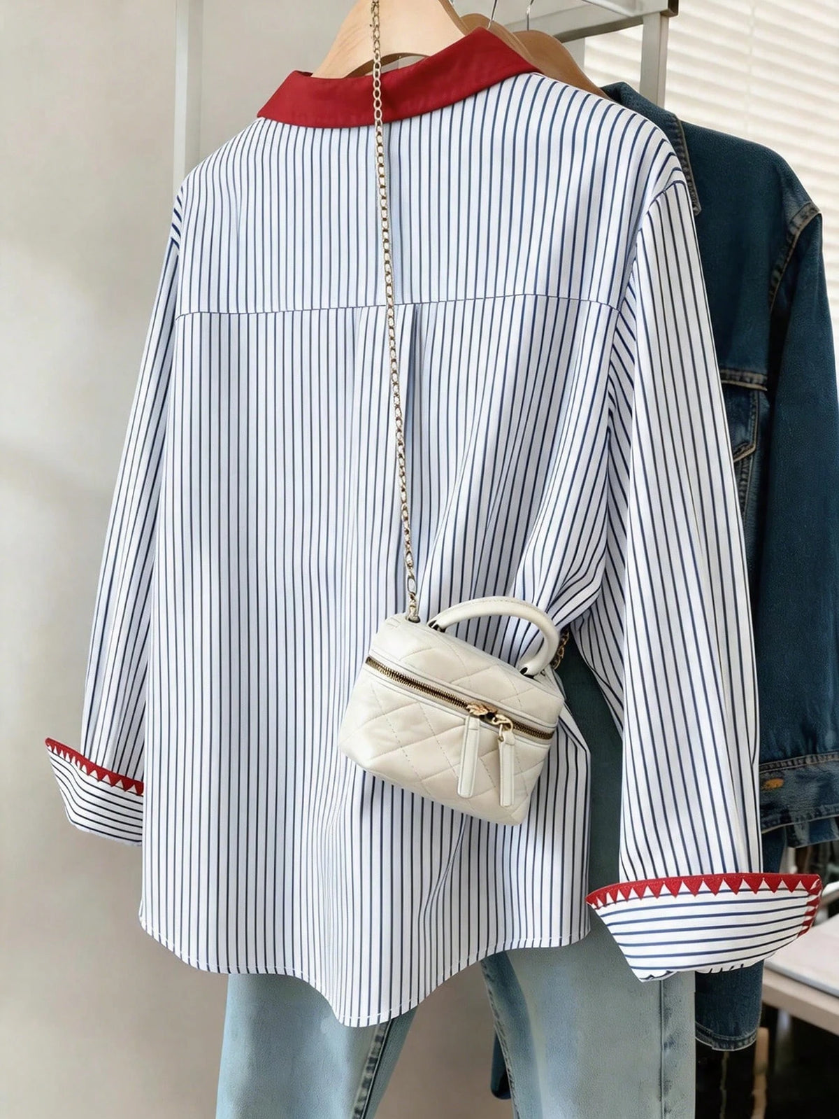Resyla Women's Casual Commuter Striped Shirt