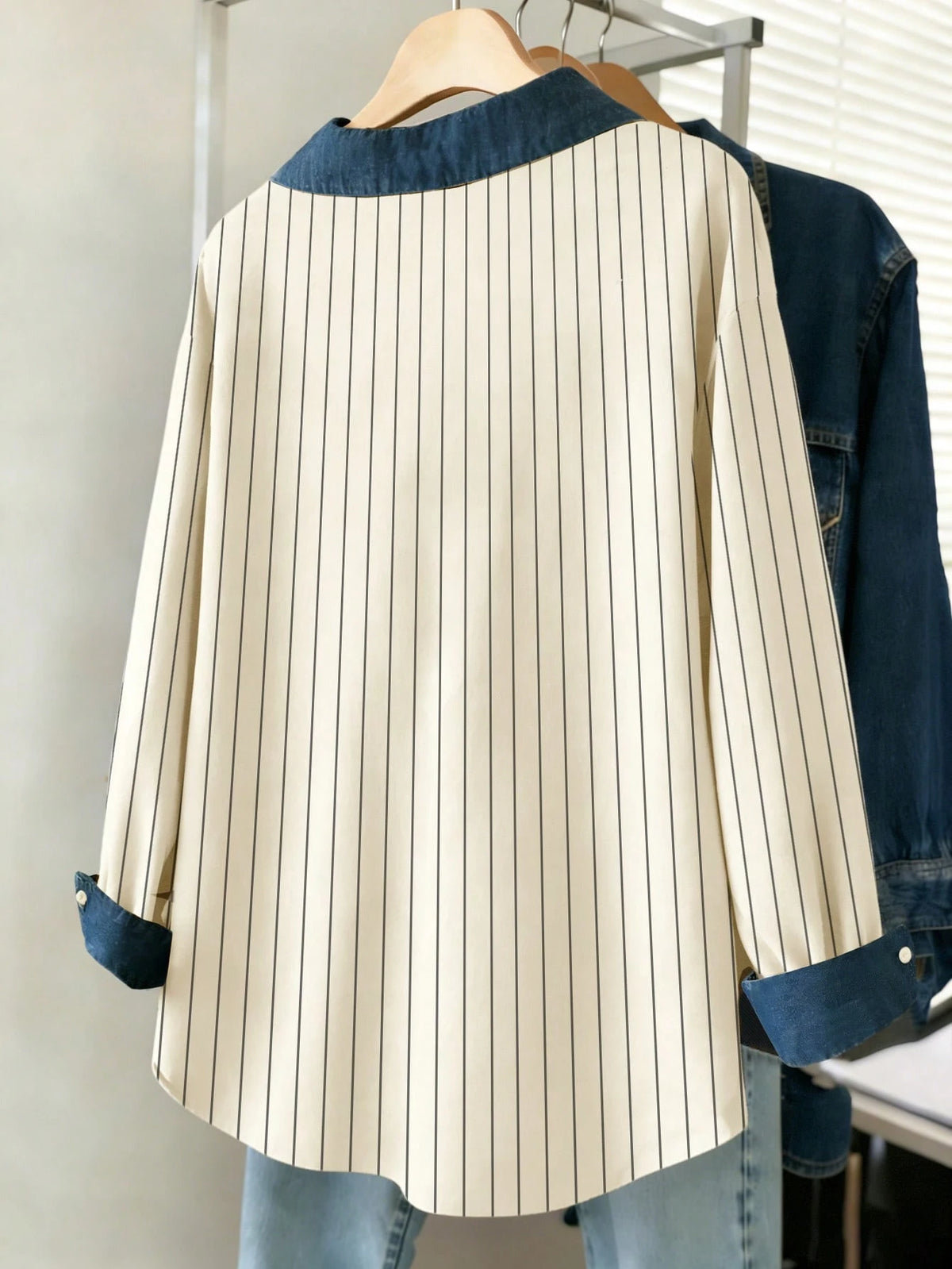 Resyla Women's Striped Patchwork Retro Print Shirt, Summer
