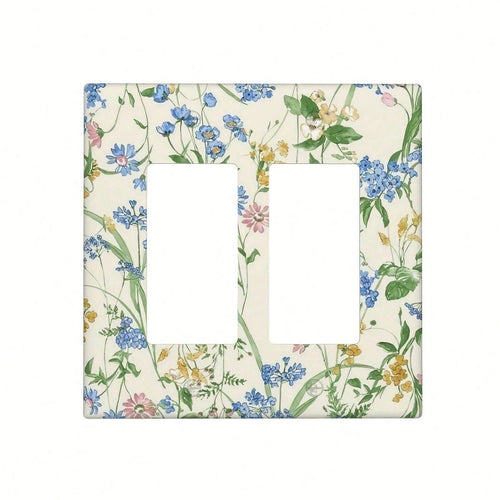 Retro French Floral-Themed Wall Panels, Five Types Of Reusable Decorative Socket Boards Are Available For Selection- Light Switch Cover Decorative