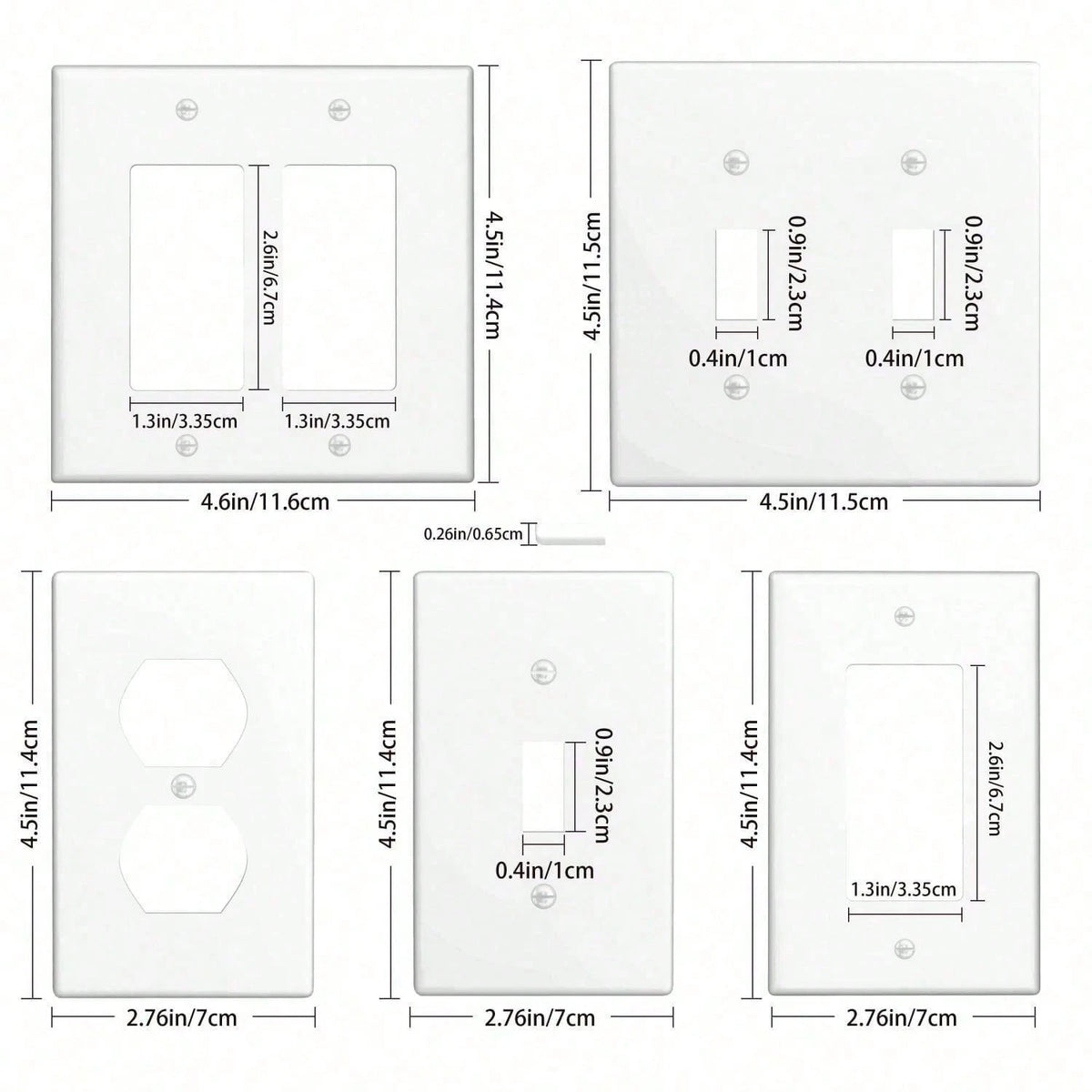 Retro French Floral-Themed Wall Panels, Five Types Of Reusable Decorative Socket Boards Are Available For Selection- Light Switch Cover Decorative