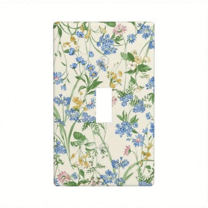 Retro French Floral-Themed Wall Panels, Five Types Of Reusable Decorative Socket Boards Are Available For Selection- Light Switch Cover Decorative