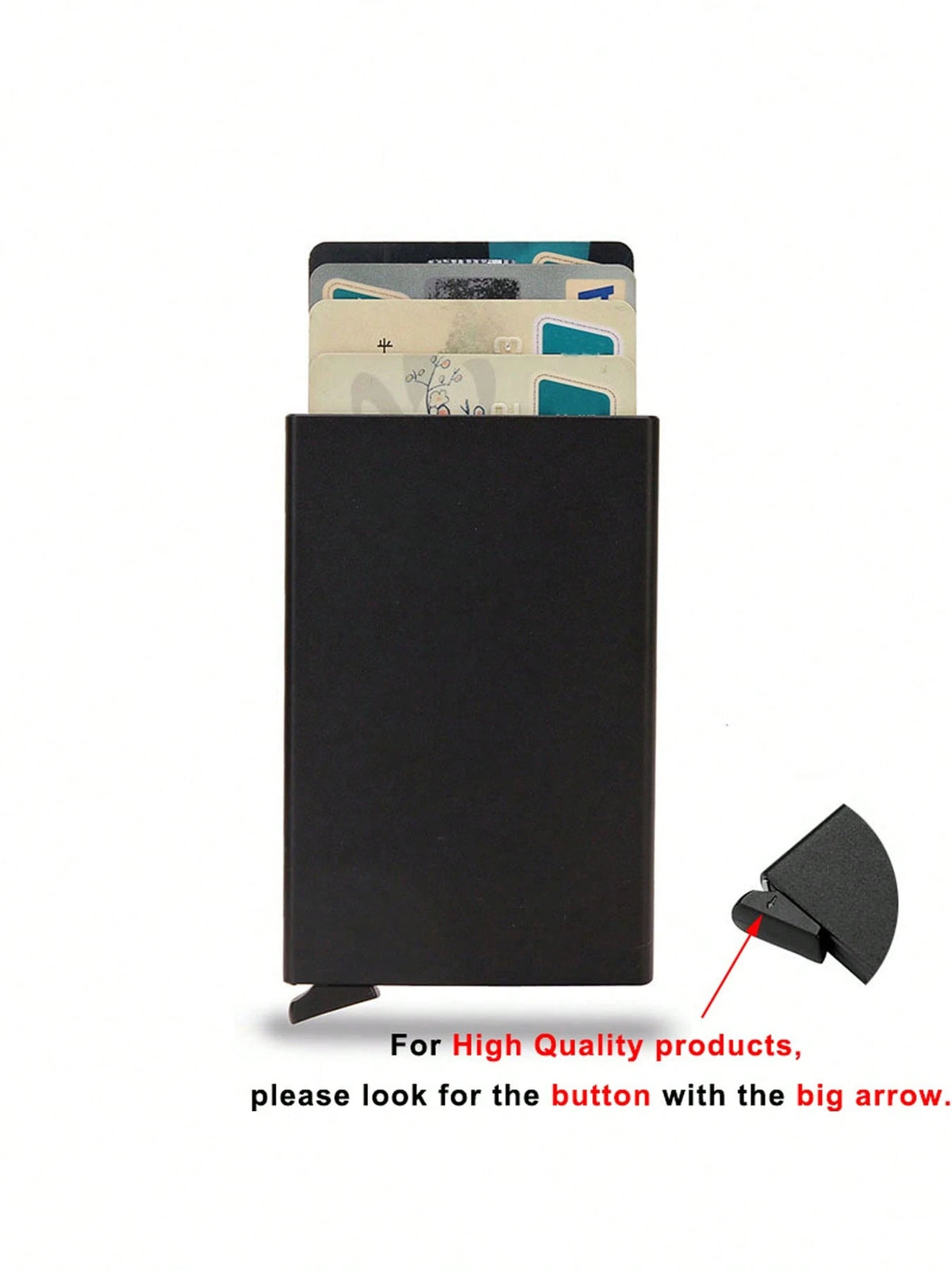 Rfid Bank Credit Card Holder Men Wallets Metal Wallet For Men Cardholder Case Minimalist Metal Case RFID Blocking Cardholder Aluminium Alloy Black Wallets Male Card Case Business Casual Fashion Wallet