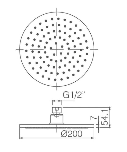 ROELEX Shower Head Brushed Brass Showers ECT