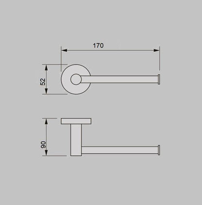 ROELEX Toilet Roll Holder Brushed Brass Accessories ECT
