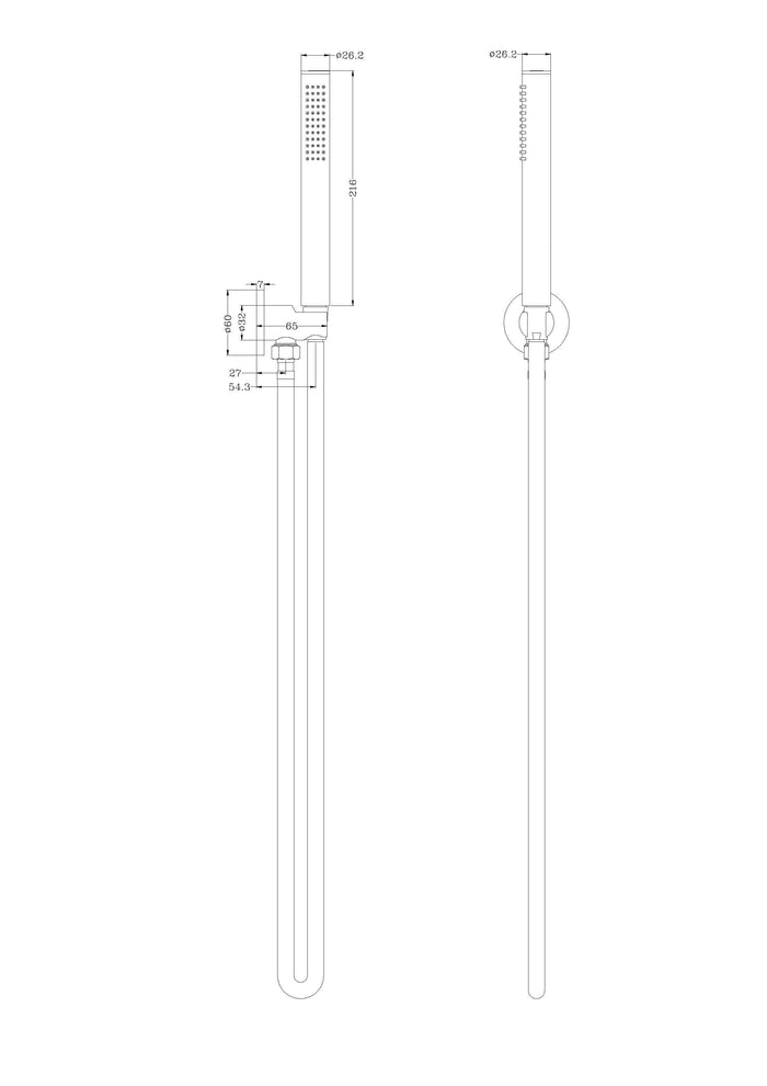 Round Shower Bracket Chrome YSW307-CH Showers Nero