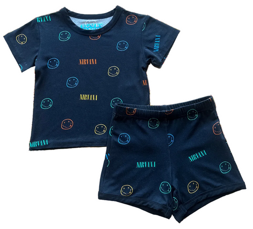Rowdy Sprout - Nirvana Pookster Printed Short Set (Final Sale)