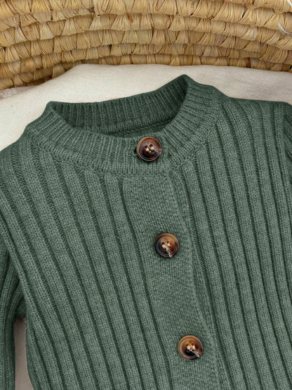 Sage Green Autumn Modest Newborn Baby Girl Boy Knitted Jumpsuit,Footie & Hat Set,Versatile Newborn Knit Outfit Photoshoot Sweater Romper Infant Gown
