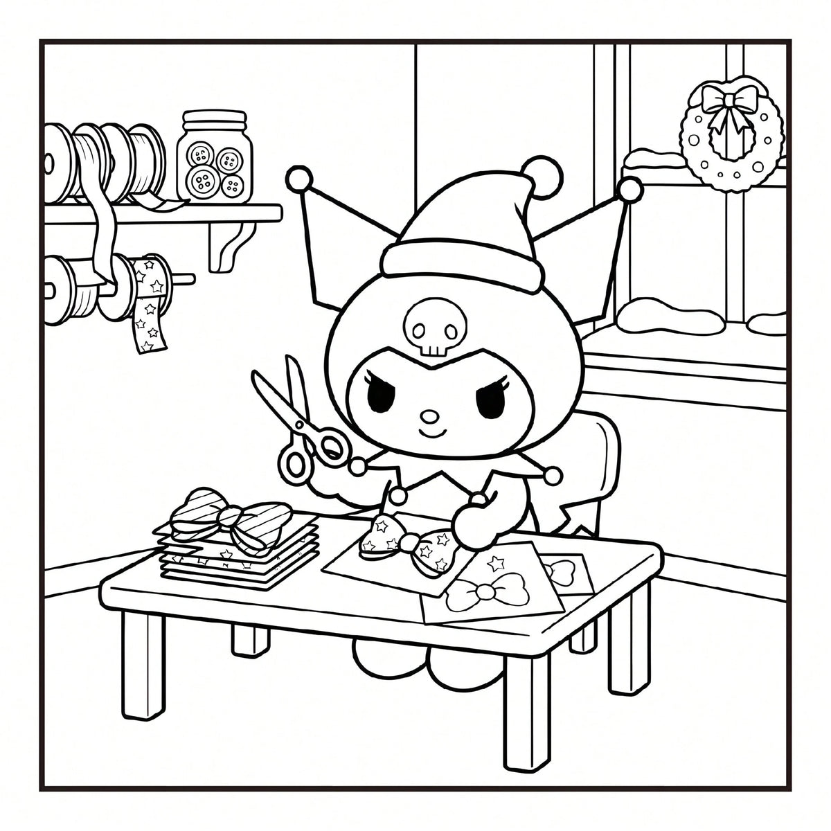 SANRIO MERRY CHRISTMAS: Cute Sanrio Characters Winter Christmas Coloring Book, 24 Pages All Ages Coloring Book, Suitable For Home And School, Ideal Christmas, Birthday, Back To School Gift, Comes With