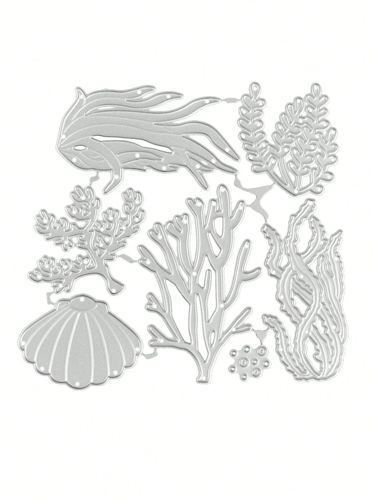 Scrapbook Die Cutting And Embossing Mold, Seaweed Metal Cutting Template Mold, For DIY Scrapbook Decoration Embossing Tool, Photo Album Cover Making Template, Handmade Greeting Card Background Decorat