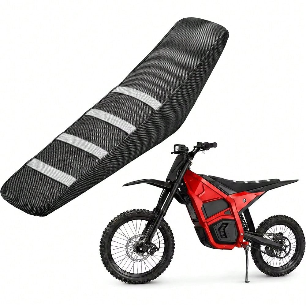 Seat Cover For Yozma IN10,Black Stripe Non-Slip Breathable Waterproof Motorcycle Cushion Cover For Electric Dirt Bike Ebike Yozma In 10