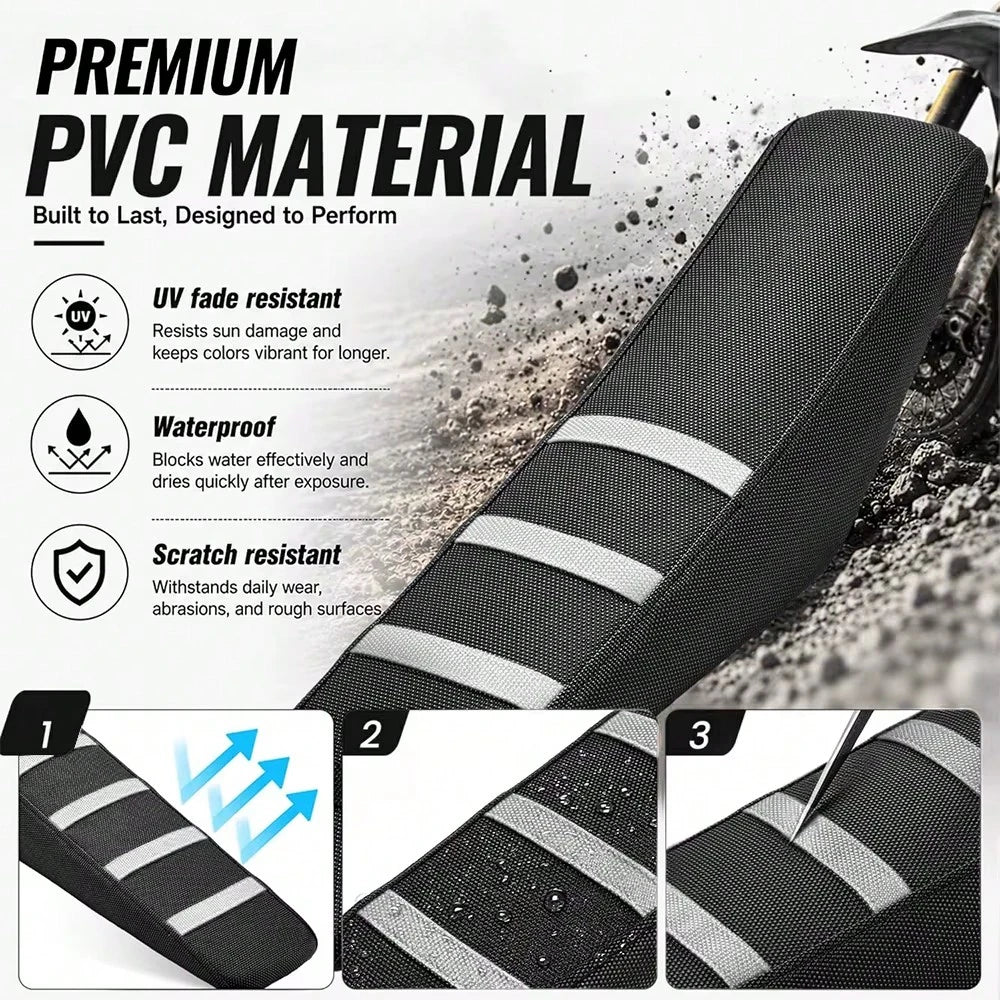 Seat Cover For Yozma IN10,Black Stripe Non-Slip Breathable Waterproof Motorcycle Cushion Cover For Electric Dirt Bike Ebike Yozma In 10