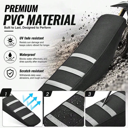 Seat Cover For Yozma IN10,Black Stripe Non-Slip Breathable Waterproof Motorcycle Cushion Cover For Electric Dirt Bike Ebike Yozma In 10