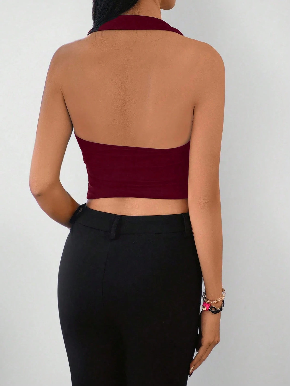 Sexy Fashionable Solid Color Hollow Ring Camisole Vest, New Spring/Summer Outdoor Top For Women Casual