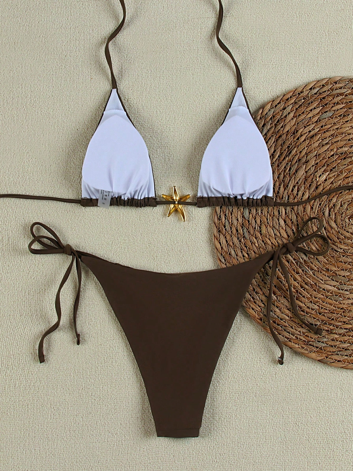 Sexy Starfish Print Bikini Swimsuit For Women, American Style Summer Spring 2026 Beach Holiday Women Vacation Outfits Women Going Out Top