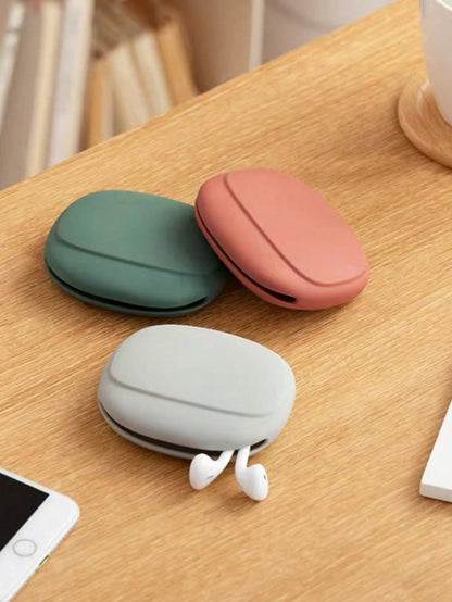 Silicone Earphone Storage Bag, Data Cable Charger Storage Box, Electronic Accessories Travel Storage Bag, Suitable For Chargers, Earbuds, Headsets, SD Memory Cards, Data Cables, Etc., Meeting Your Dai