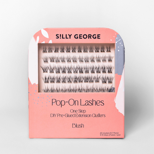 Silly George Pop-On Lashes - Blush Black