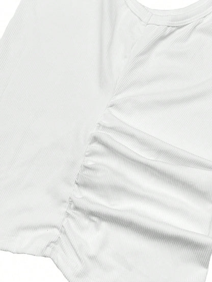 Slaydiva Casual All-Match White Cami Top With Deep U-Neck And Racerback