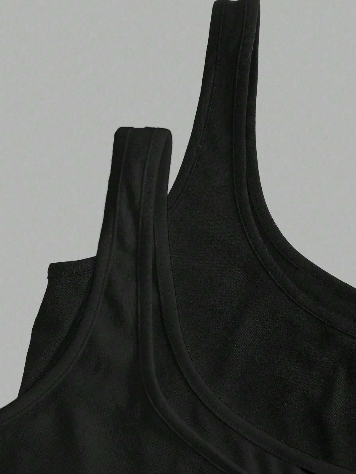 Slaydiva Women's Casual Loose Scoop Neck Non-Shrink Fitted Tank Top Set, Versatile Black,Summer Top