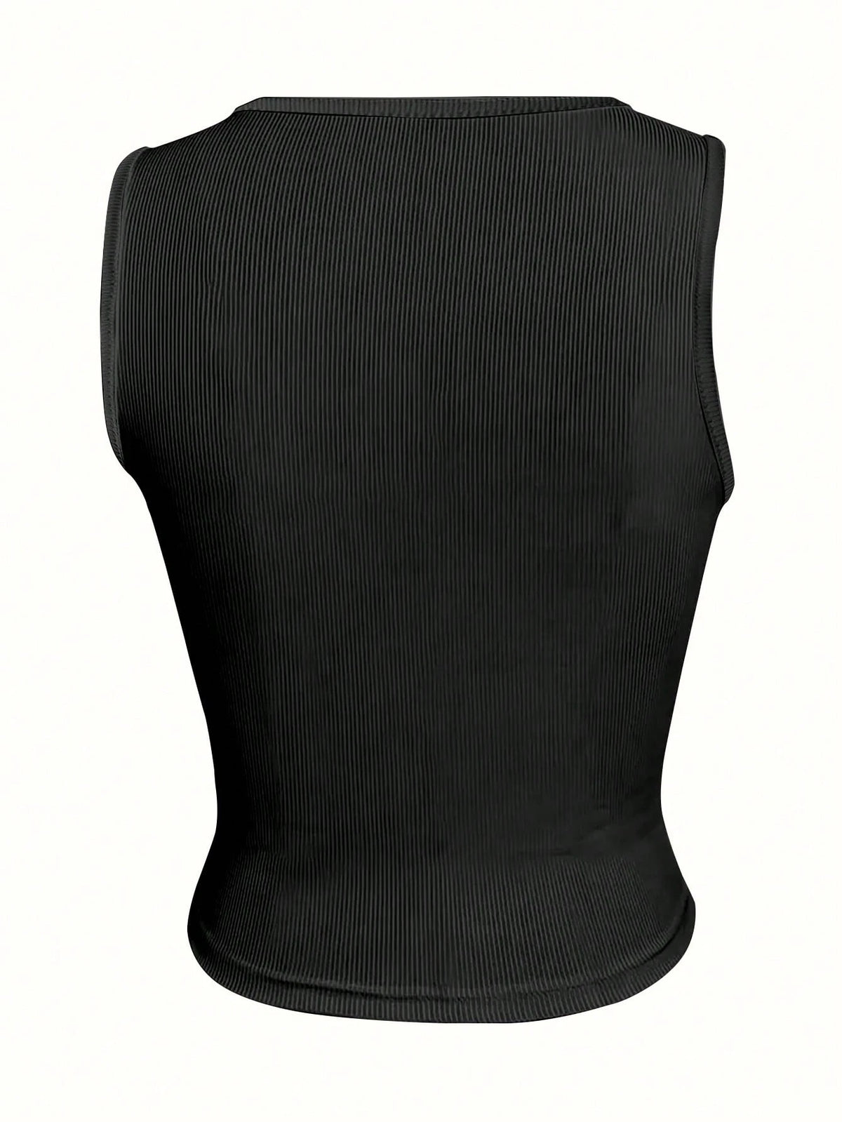 Slayr Women Summer Slim-Fit V-Neck Tank Top With Letter Print And Notched Neckline Graphic Tees Women Tops