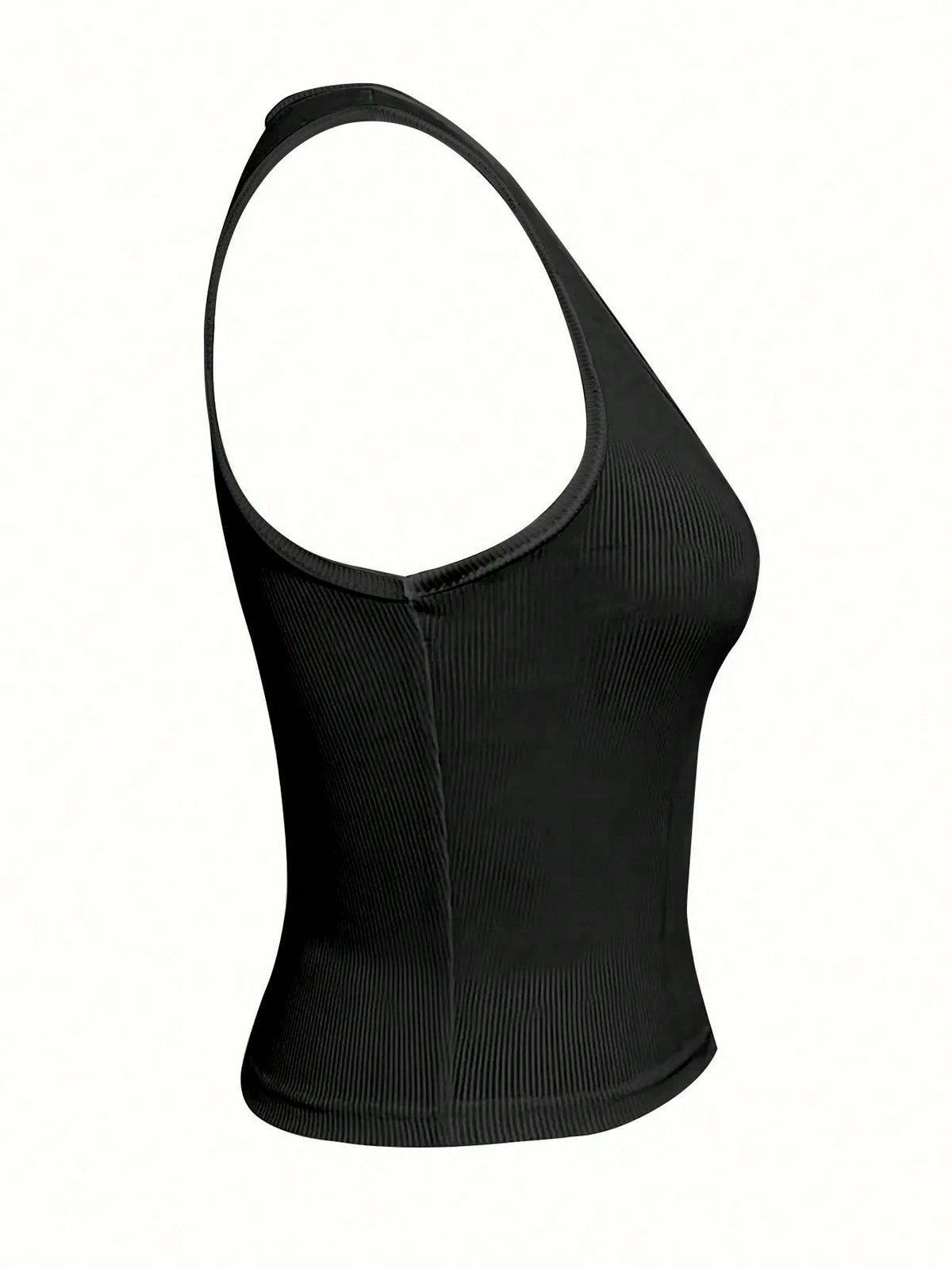 Slayr Women Summer Slim-Fit V-Neck Tank Top With Letter Print And Notched Neckline Graphic Tees Women Tops