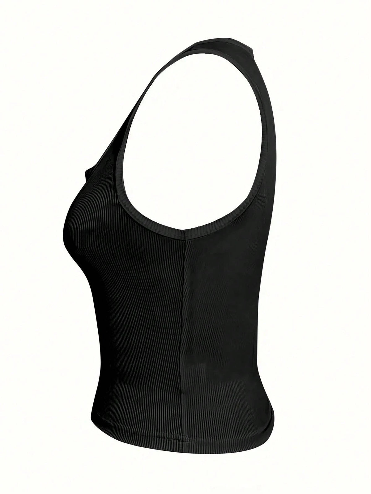 Slayr Women Summer Slim-Fit V-Neck Tank Top With Letter Print And Notched Neckline Graphic Tees Women Tops