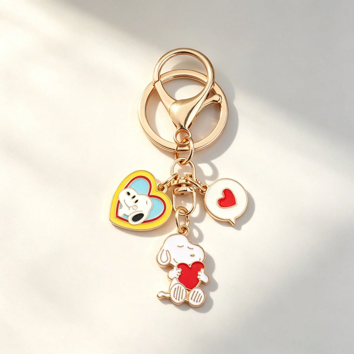 SNOOPY 12/8/4/2/1pcs Cute Cartoon Snoopy Alloy Keychain, Student Couple Gift, Bag Charm, Key Ring, Backpack Pendant