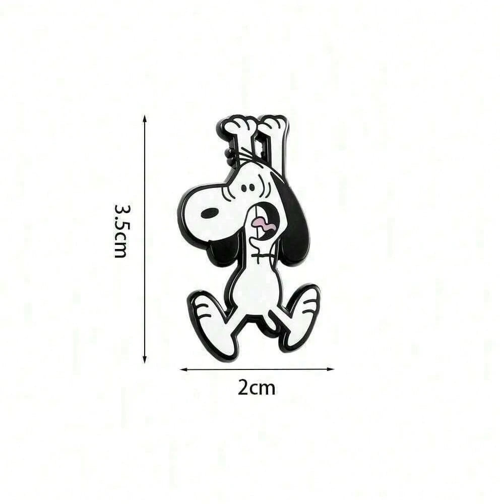 SNOOPY 1pc Cartoon Badges Featuring 's Surprised Expression, Metal Brooch, Anime Children's Gift, Pin, Accessory, And Bag Pendant