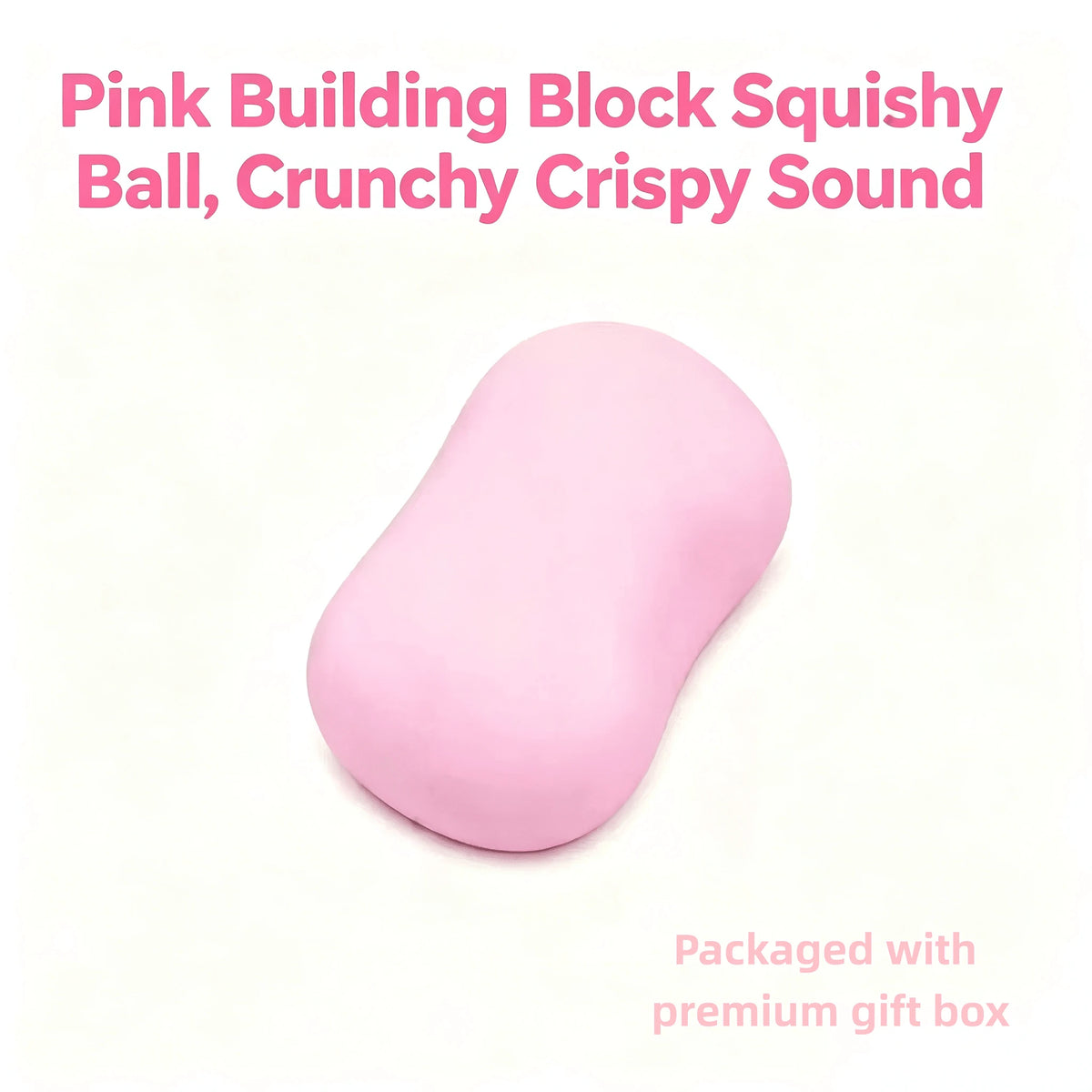 Soap Block Squeeze Ball Fully Filled- Squeezing Makes A Crunchy Sound (Sound Of Crushing Crisp Skin)- Squishy Moldable Stress Relief Toy- Comes With Premium Hard Box Packaging- Soft And Sticky Tex
