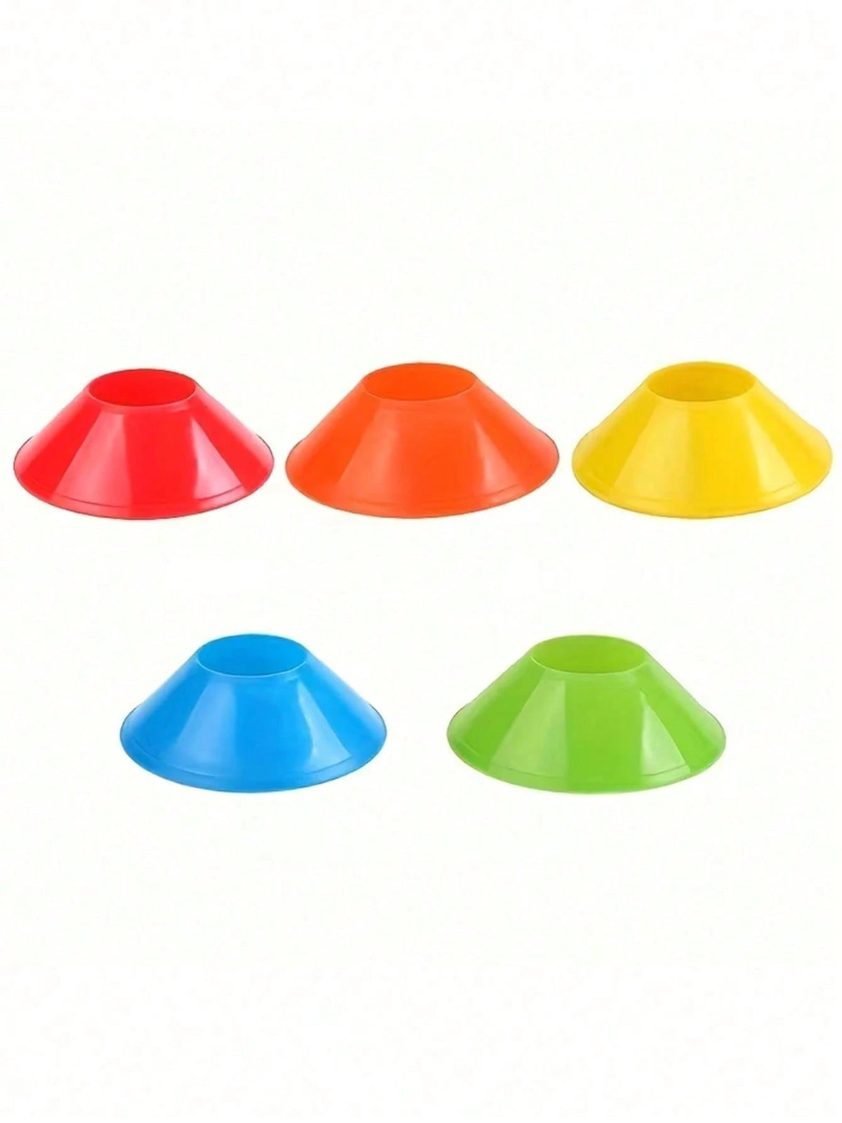 Soccer Training Marker Discs Set, RANDOM COLORS (Color Received At Random), Available In 50/30/10‑Piece Options, With Black Storage Mesh Bag, Round Flat Field Markers For Football,Soccer,Basketball,Sp